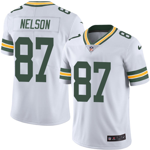Nike Packers #87 Jordy Nelson White Men's Stitched NFL Vapor Untouchable Limited Jersey